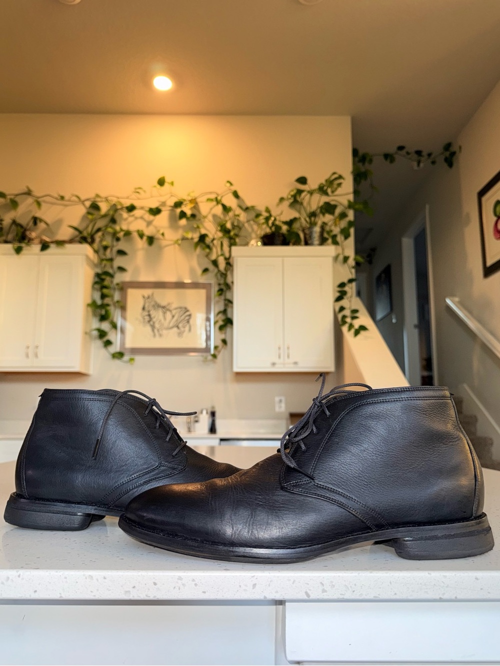 Cole Haan Black Leather Chukka Boots